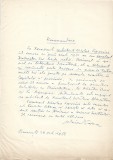A3509N Vlaicu B&acirc;rna, act scris și semnat olograf, 1966