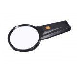 Lupa de mana cu bec , diametru 90 mm , factor marire 2.5 x , negru