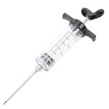 Seringa injectare carne 50 ml pentru marinare, injector marinada cu 3 ace, dozare precisa, inox si plastic