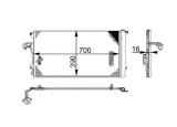 Condensator climatizare, Radiator AC Audi Q7 2005-; Porsche Cayenne 2002-2010; Volkswagen Touareg 2002-2010, 740 (695)x345x16mm, MAHLE AC659000S