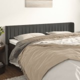 VidaXL Tăblie de pat cu aripioare gri &icirc;nchis 183x16x78/88 cm catifea