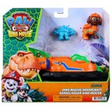 PATRULA CATELUSILOR FILMUL CU DINOZAURI SET DINO VEHICUL HOVERCRAFT CU FIGURINA ZUMA SI ACCESORII 15CM