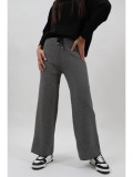 Cumpara ieftin Pantaloni Tricot Dama Alda, Talie cu Snur, Negri. Confortabili, Casual, Marime Universala (XS-M). Toamna 2024