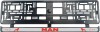 Set 2 bucati, suport numar inmatriculare MAN Red, Autohelix MSA