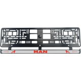 Set 2 bucati, suport numar inmatriculare MAN Red