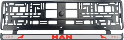 Set 2 bucati, suport numar inmatriculare MAN Red foto