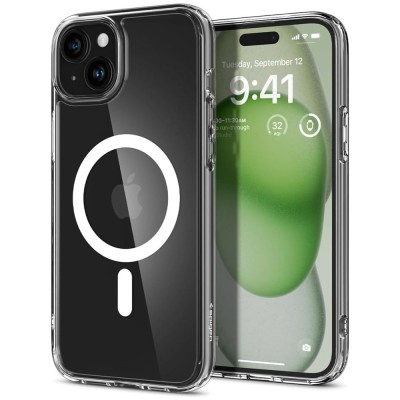 Husa iPhone 15 Spigen Ultra Hybrid MagSafe, alb foto