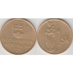 Slovacia 1993 - 1 korun, circulata