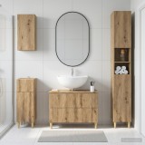 Cumpara ieftin Set de dulapuri pentru baie, 4 piese DELFT Stejar Artizanal