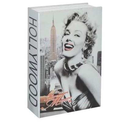 Seif secret tip carte Pufo cu cheie pentru blocare, model Marilyn Monroe, 24 x 15 cm foto