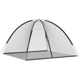 Plasa tantari Mongolia cu usi, 220 ochiuri negru 200x200x135 cm