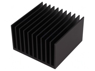 Radiator Extrudat cu Aripioare Negru 100x100x60mm foto