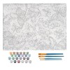 Set pictura pe numere 40x50 cm Fluturi cu 24 culori si 4 pensule