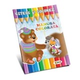 Cumpara ieftin Citesc si colorez - Manusa colorata