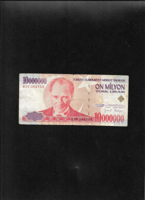Turcia 10000000 10.000.000 lira lire seria37384752 foto