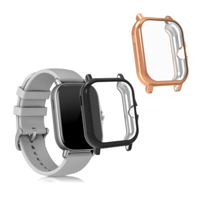 Set 2 Huse pentru Huami Amazfit GTS 3/Amazfit GTS 2/Amazfit GTS 2e, Kwmobile, Negru/Auriu, Silicon, 53906.10 foto