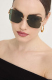 Michael Kors ochelari de soare QU&eacute;BEC femei, culoarea auriu, 0MK1150