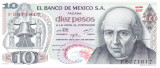 Bancnota Mexic 10 Pesos 1975 - P63h UNC