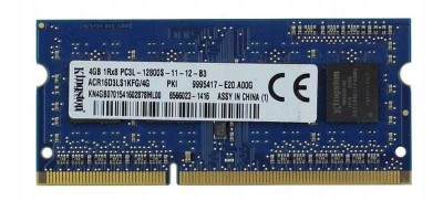 Memorii Laptop Kingston 4GB 1600Mhz PC3L 1.35V foto