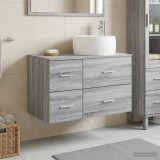Cumpara ieftin Set dulap baie 2 buc. Sonoma gri 79,5 x 44,5 x 80 cm