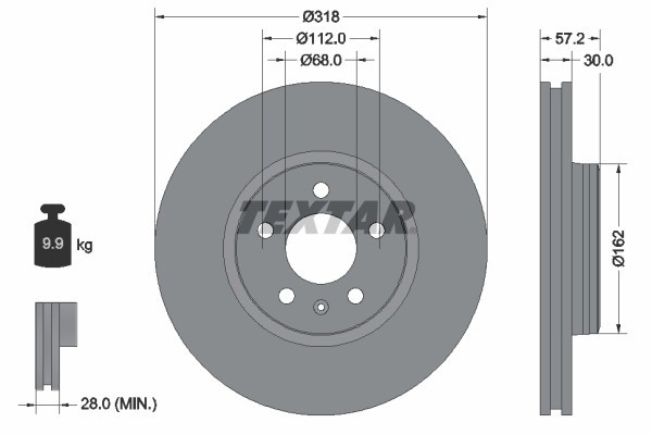 TEXTAR 92282705 PRO+ Disc frana