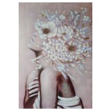Cumpara ieftin Tablou decorativ olegrafie pe panza Woman II 70 x 100 cm