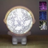Proiector LED cu Design Astronaut, Cablu USB, 11x12 cm, Alb, CMCLASS