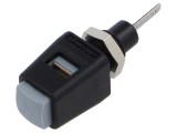 Clemă de laborator gri, 16A, 70V DC, 33V AC