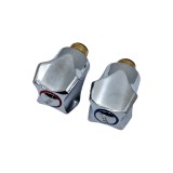 Cumpara ieftin Set 2 buc Obertain lung cu rozeta din metal, apa calda si rece, 1/2&quot;