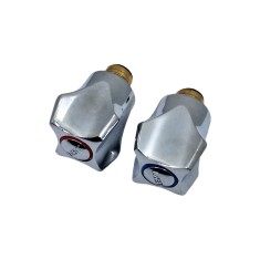 Set 2 buc Obertain lung cu rozeta din metal, apa calda si rece, 1/2&quot;