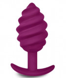 Dop Anal Gplug Twist 2 Raspberry, Silicon, Violet, 10.5 cm