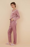 Women&#039;secret pijama SOFT TOUCH FRANCHISEE femei, culoarea roz, 3596065
