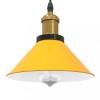VidaXL Lampă suspendată reglabilă pe &icirc;nălțime E27 Galben lucios Metal