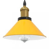 VidaXL Lampă suspendată reglabilă pe &icirc;nălțime E27 Galben lucios Metal