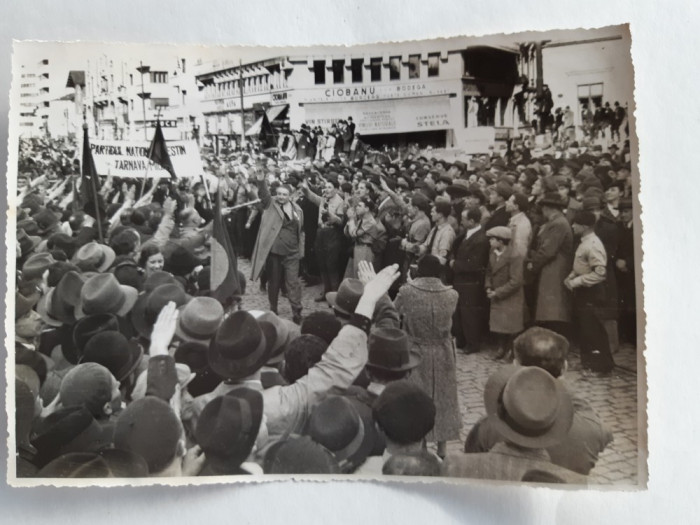 Fotografie istorica de la Congresul Partid.National Crestin din 1936 OCT. GOGA