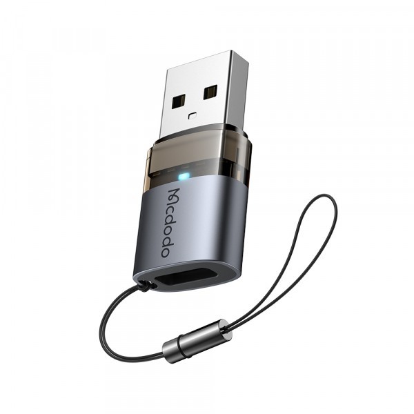 Adaptor Date si Incarcare USB-C - USB-A McDodo OT-7580, Negru