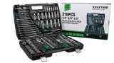 Cumpara ieftin Trusa scule 216 piese KRAFTNER KF-6295, 3 chlichet - 1/2, 3/8, 1/4, crom vanadium