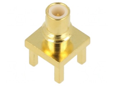 Conector Tată 50&amp;Omega; THT PTFE Aurit Alamă foto