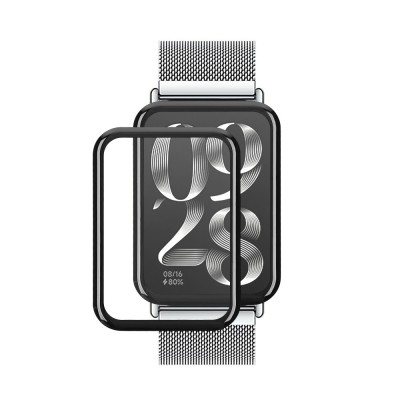 Set 2 Folii de protectie Kwmobile pentru Xiaomi Mi Band 8 Pro, Transparent/Negru, Polimer, KWM000024XW001C foto
