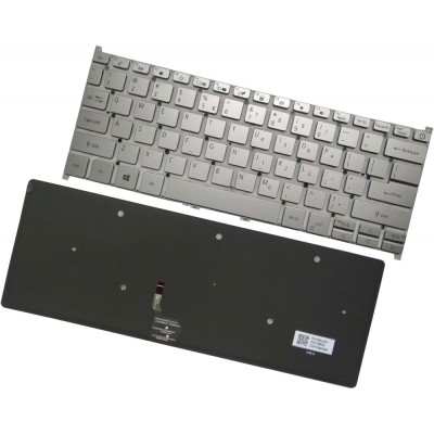 Tastatura Laptop, Acer, Swift 3 SF514-53, N17W3, argintie, layout US foto