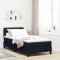vidaXL Pat boxspring cu saltea cu saltea Negru 100 x 200 cm țesătură 3338589