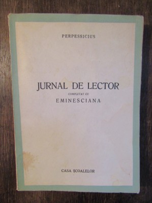 Jurnal de lector - Perpessicius foto