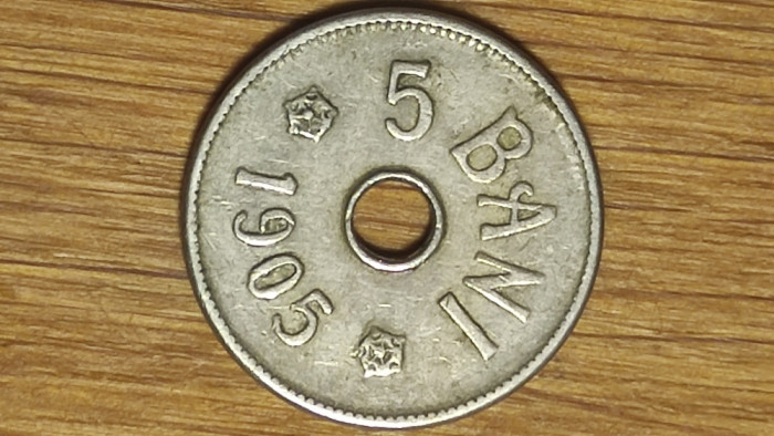 Romania - moneda de colectie - 5 bani 1905 - varianta rara fara J - impecabila !