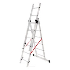 Scara aluminiu, Master, 3 tronsoane, 6 trepte, max 150 kg, 1.69-3.45 m foto