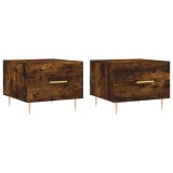 Cumpara ieftin Masute de cafea 2 buc. stejar fumuriu 50x50x40 cm lemn compozit