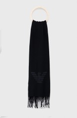 Emporio Armani Fular bărbați, culoarea negru, cu imprimeu