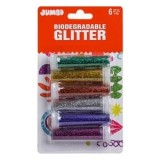 Sclipici Colorat pentru Creatii, 6 Tuburi x 6g, Multicolor, CMCLASS