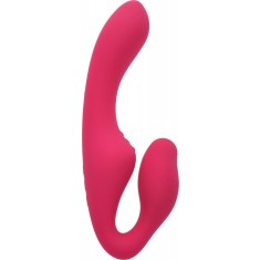 Strap On Mayra Strapless pentru Femei 10 Moduri Vibratii Silicon USB Roz Guilty Toys, Sexxify