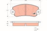 Set placute frana disc Autobianchi Y10; Daihatsu Charade I; Fiat 131, 131 Familiare/Panorama, 147; Lancia Prisma, Y10; Seat Ibiza I, Malaga,