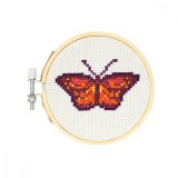 Kit goblen - Mini Cross Stitch Embroidery Kit - Butterfly | Kikkerland